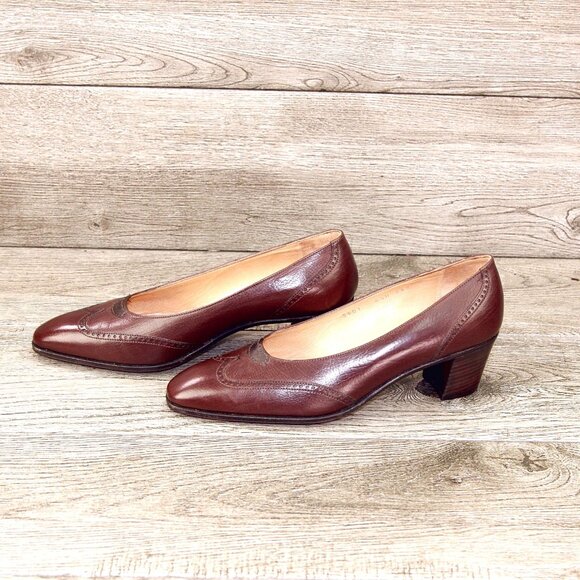 * NEW * $525 Arthur Beren GRAVATI Women's 6.5 M Pumps 3901 Brown * add $15 Trees - Picture 8 of 14